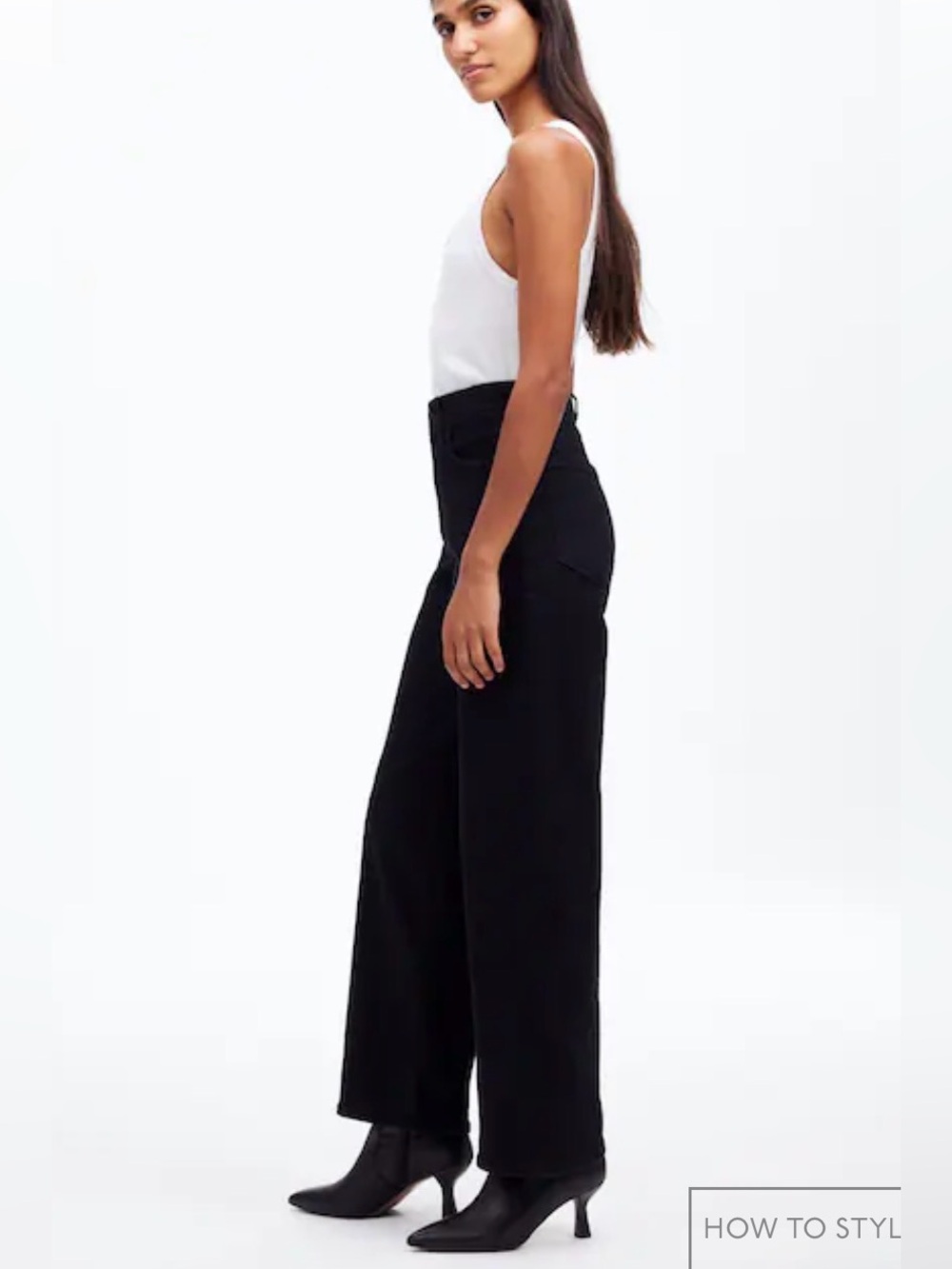 Madewell The Perfect Vintage Wide-Leg Jean in Lunar Wash Black Women’s 28